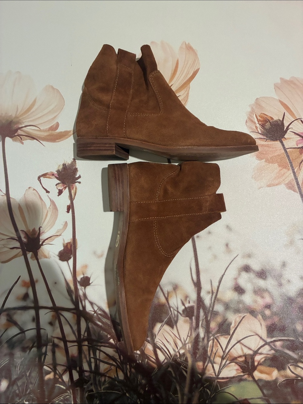 Gianni Bini Brown Suede Chelsea Booties